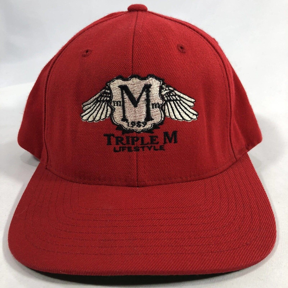 Triple M Lifestyle Hat Cap Snapback Yupoong The Classics Red Adjustable One Size